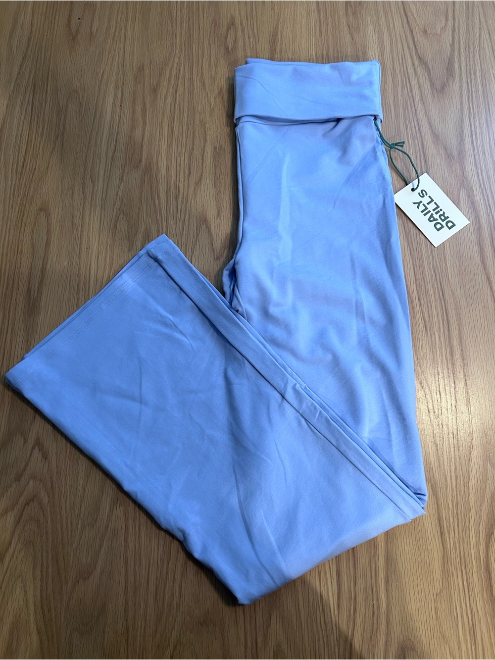 Daily Drills Foldover Pants - Mist Blue Size XL NWT